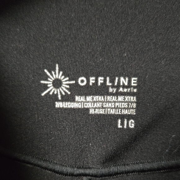 Offline By Aerie Black 7/8 Seam Detail Leggings - Picture 3 of 4